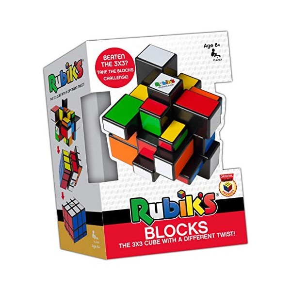 IDEAL , Rubik's Blocks Cube: Twist, Turn, Learn , Brainteaser Puzzles ,  Ages 8+ : : Jeux et Jouets