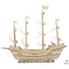 Toyvian 1 Jeu Puzzle 3D Voile Décor De Bateau Nautique Bois Artisanat Assembler Navire Tige Éducative Puzzle Dassemblage 3D 