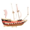 Toyvian 1 Jeu Puzzle 3D Voile Décor De Bateau Nautique Bois Artisanat Assembler Navire Tige Éducative Puzzle Dassemblage 3D 