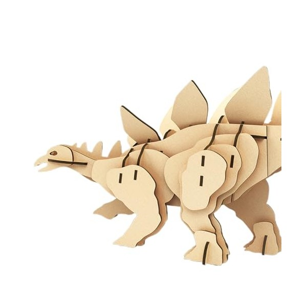 HOOLRZI Dinosaur Puzzle 3D Puzzle en Bois Dinosaure pour Enfant Dinosaure Puzzle Bricolage Dinosaure Assemblage Bricolage mod