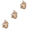 TOYANDONA 2 Pièces Jouet Point De Puzzle Décoration De La Maison Décorer en Bois 3D Bambou