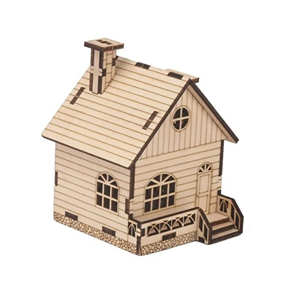 TOYANDONA 2 Pièces Jouet Point De Puzzle Décoration De La Maison Décorer en Bois 3D Bambou