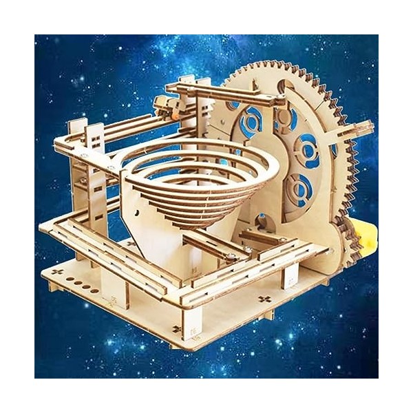 LIETEX Puzzles en Bois 3D pour - Jeu Balle Piste mécanique pour Adultes Adolescents - Puzzle Jouets assemblés pour Adultes Ad