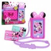 Bonbell Minnie Mouse Disney Junior Chat with Me Cell Phone Set, Lights and Realistic Sounds, Includes Strap to Wear Like a Pu