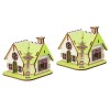 SEWACC 2 Pièces Scie Sauteuse Énigmes Maison De Puzzle Casse-tête Maison Bambou 3D Jouet