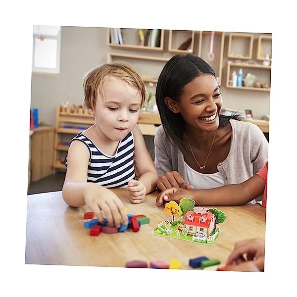 ibasenice 6 Ensembles Modèle Puzzle pour Enfants Casse-tête Jeux De Puzzle à Empiler Jouet De Tri De Puzzle Jouet Éducatif Pr