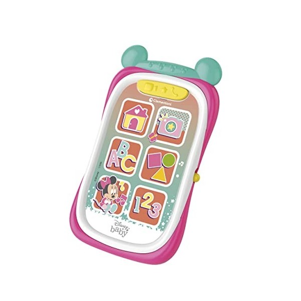 Clementoni Disney Baby Minnie Téléphone Jouet Enfants 9 Mégis, Premier Smartphone, Jeu Électronique Educatif Version Italien