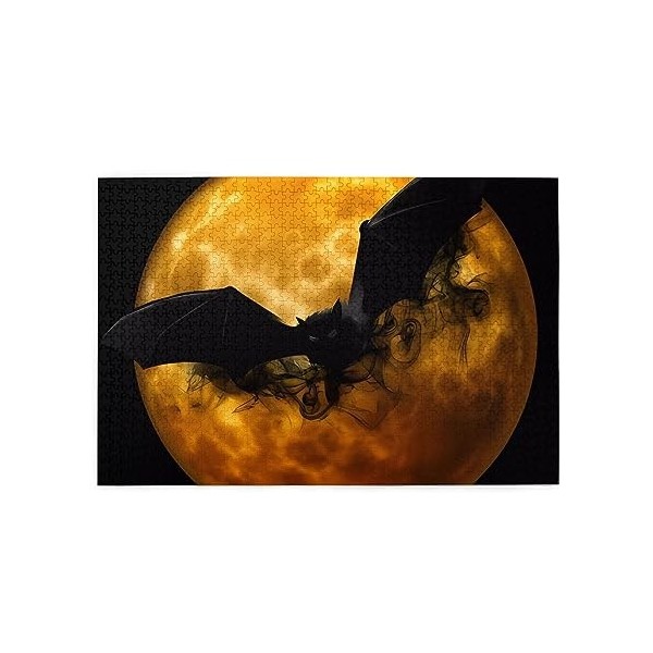 Puzzle personnalisé - Créez un puzzle personnalisé pour la famille et les amis chauve-souris dHalloween