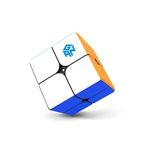 GAN 249 V2, 2x2 Speed Cube Cube de Puzzle sans Autocollant pour Enfants, Mini Cube Puzzle Jouet