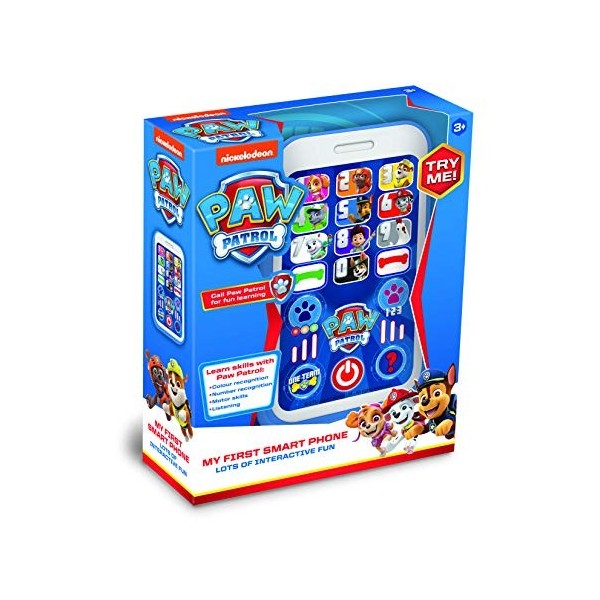 Paw Patrol Toys PAW01 Paw Patrol My First Smart Phone Jouet pour Enfants Aide au développement, à la Reconnaissance, à lécou