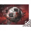 Football Puzzle 500 Pièces pour Adultes Football 3D Jigsaw Puzzle, Design Unique 500pcs 52x38cm Bois 