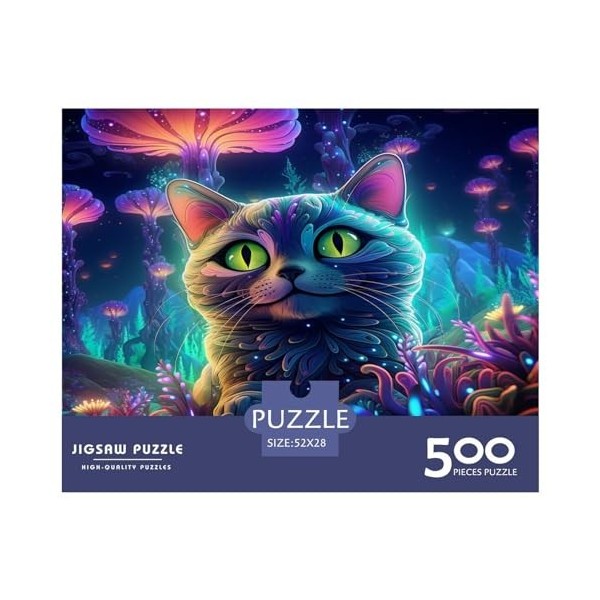 Puzzle 500 pièces Cerf Loge pour Adultes et Enfants Puzzles en Bois Jouets éducatifs 500 pièces 52 x 38 cm 