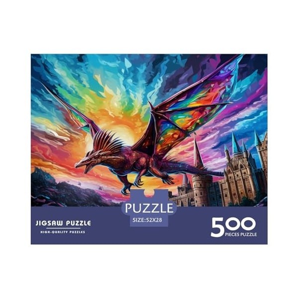 Puzzle 500 pièces Cerf Loge pour Adultes et Enfants Puzzles en Bois Jouets éducatifs 500 pièces 52 x 38 cm 