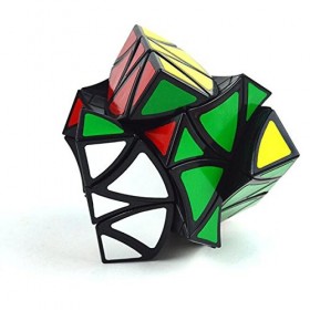 EasyGame Flower Cube - Curvy Copter Cube: Flower Butterfly Magic Cube Brain Teasers Puzzle Toy Speed Cube 57mm, Noir
