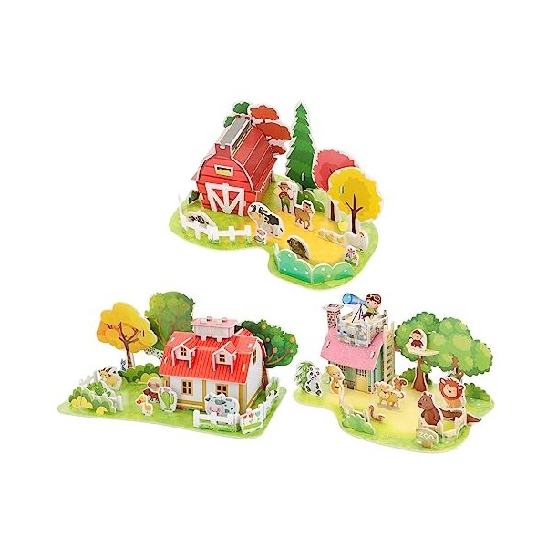 TOYANDONA 6 Ensembles Modèle Puzzles De Bricolage Jouet De Tri De Puzzle Jeux De Puzzle à Empiler Casse-tête Apprentissage Jo