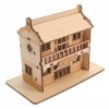 Toyvian 1 Jeu Modèle en Bois Kits De Modèles De Puzzle en Bois 3D Modèles De Maison en Bois Bricolage Jouet Puzzle Maison en 