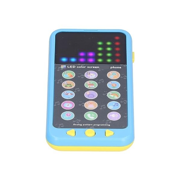 Jouet de Téléphone Portable pour Bébé, Téléphone Portable de Musique avec Écran Couleur Machine de Point Numérique en Anglais