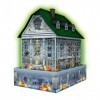 Ravensburger - Puzzle 3D Building - Maison hantée dHalloween illuminée - A partir de 8 ans - 216 pièces numérotées à assembl