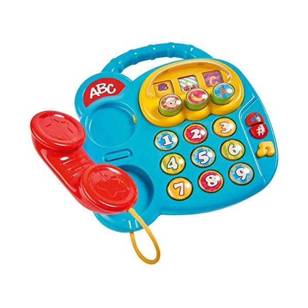 Simba- ABC Buntes Telefon/mit Verschiedenen Sounds/Drehbilderdisplay / 20cm Téléphone coloré/avec différents Sons/écran Rotat