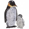 HCM Kinzel-3D Pinguinpaar Puzzle 3D Crystal-Couple de Pingouins, 59187, coloré