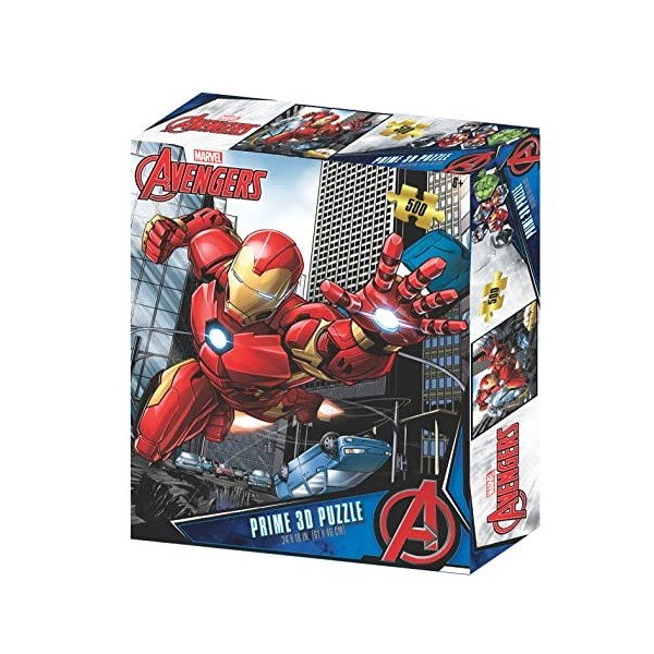 Prime 3D- Iron Man Puzzle 3D, ST32629, Multicolore