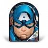 Grandi Giochi- Capitan America Marvel Avengers Captain Puzzle lenticulaire Vertical, avec 300 pièces incluses et boîte en mét