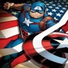 Grandi Giochi- Capitan America Marvel Avengers Captain Puzzle lenticulaire Vertical, avec 300 pièces incluses et boîte en mét