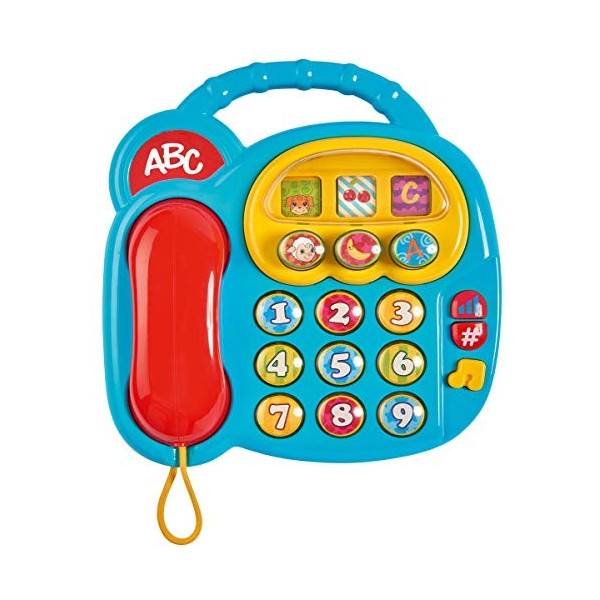 Simba- ABC Buntes Telefon/mit Verschiedenen Sounds/Drehbilderdisplay / 20cm Téléphone coloré/avec différents Sons/écran Rotat