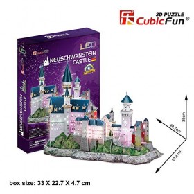 CubicFun 3D Puzzle Château de Neuschwanstein LED Neuschwanstein Castle LED Cubic Fun