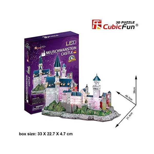 CubicFun 3D Puzzle Château de Neuschwanstein LED Neuschwanstein Castle LED Cubic Fun