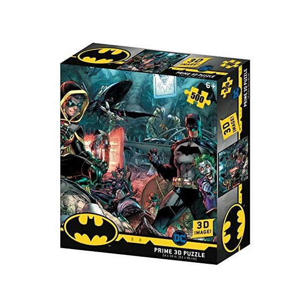 DC Comic- Batman and Robin Puzzle Effet 3D, 32573, Multicolore