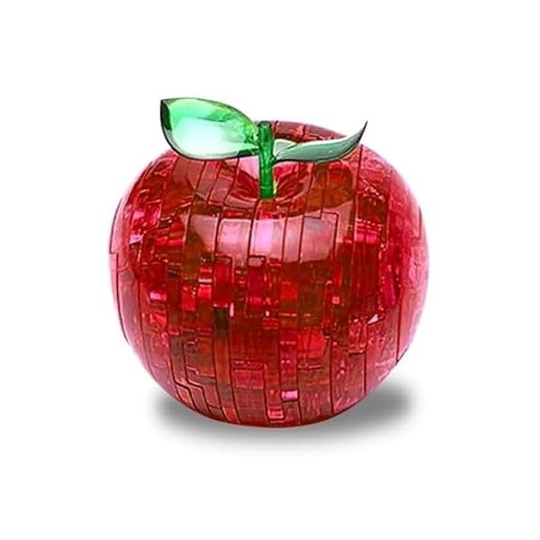 Puzzle 3D effet crystal en forme de pomme rouge