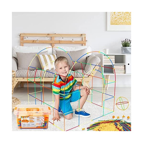 EFO SHM Jouets de Construction Blocs de Construction Enfant Jeu STEM Kit 500 pièces - Kit de Connexion Jouets Créatif et éduc