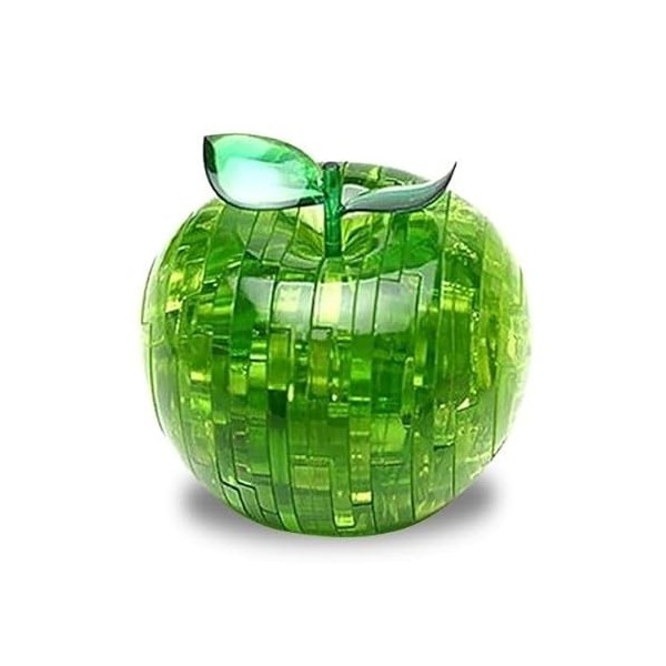 Eurowebb Puzzle 3D effet crystal en forme de pomme vert