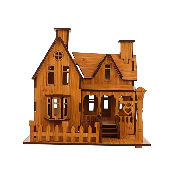 TOYANDONA 1 Pc Casse-tête Maison 3D Jouet De Puzzle De Noël Puzzles De Construction 3D Décoration Déglise De Noël Jouet De P