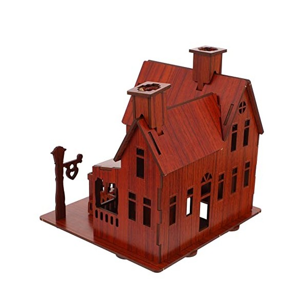 TOYANDONA 1 Pc Casse-tête Maison 3D Jouet De Puzzle De Noël Puzzles De Construction 3D Décoration Déglise De Noël Jouet De P