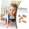 ERINGOGO 5 Pièces Papier Fait Main pour Enfants Papier pour Bricolage Modèle Avion Réservoir Voiture sous-Marin Carton Matern