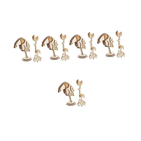 Toyvian 8 Pièces Casse-tête en Bois Puzzles pour Adultes Puzzles en Bois pour Adultes Jouet pour Animaux Diorama Puzzle en Bo