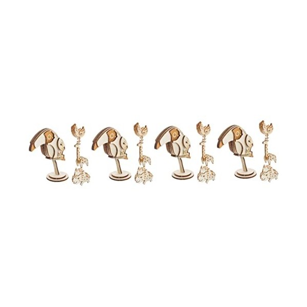 Toyvian 8 Pièces Casse-tête en Bois Puzzles pour Adultes Puzzles en Bois pour Adultes Jouet pour Animaux Diorama Puzzle en Bo