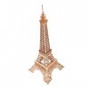 Toyvian Casse-tête Jouets Dengrenage Scie Sauteuse Tour Eiffel en Bois 3D Bambou