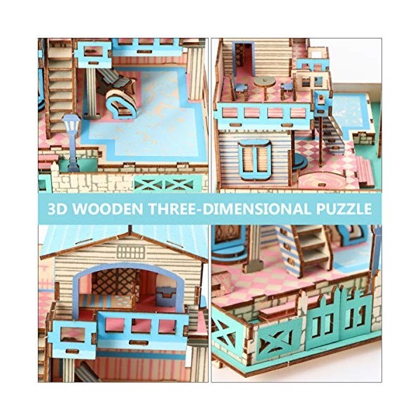 TOYANDONA Puzzles pour Adultes Scie Sauteuse Jouets Déveil Énigmes 3D Puzzle Éducatif en Bois Jouet Casse-tête en Bois Jouet