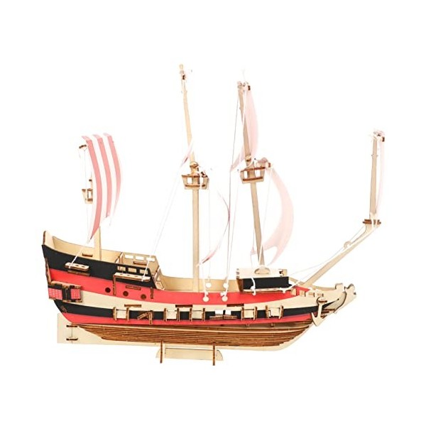 TOYANDONA 1 Jeu Puzzle 3D Voile Puzzles Mécaniques pour Adultes Statue De Bateau Kit De Construction De Motomarine Puzzle Fig