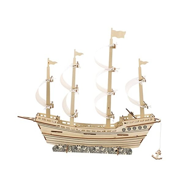 TOYANDONA 1 Jeu Puzzle 3D Voile Puzzles Mécaniques pour Adultes Statue De Bateau Kit De Construction De Motomarine Puzzle Fig