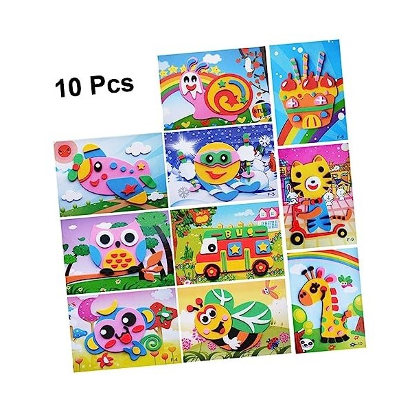 Toyvian 30 Pièces Jouets Pour Enfants Ensembles De Jeux Pour Enfants Collage Artisanat Mousse Bricolage Manuel Autocollants E