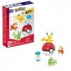 MEGA Pokémon Coffret Construction avec 4 Figurines Articulées Et 1 Poké Ball, Inclus Pikachu Et 3 Nouveaux Pokémon Starters, 