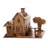 Toyvian 1 Pc Casse-tête Maison 3D Maison Miniature Kit De Construction De Modèle De Bricolage Puzzles De Construction 3D Mini