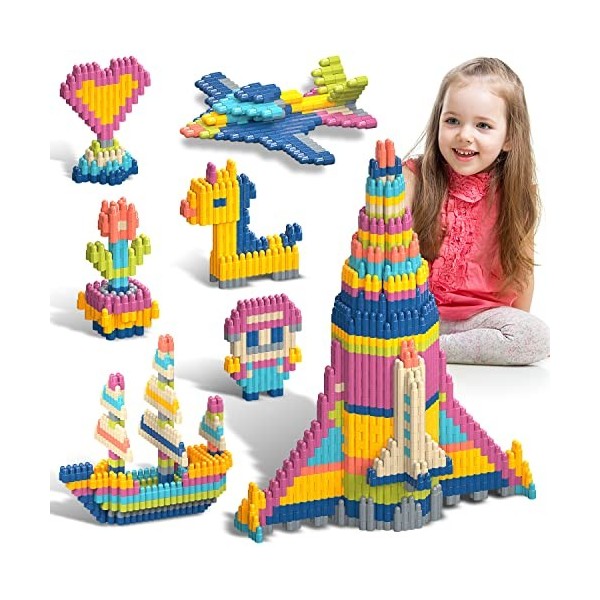SLEMAKO Jeu de Construction - Ensemble de Briques de Construction de 1120 pièces pour Enfants Créatifs - Maquette Jeu de Cons