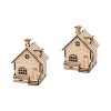 Toyvian 2 Pièces Point De Puzzle Jouet Décoration De La Maison 3D en Bois Cadeau Ménage