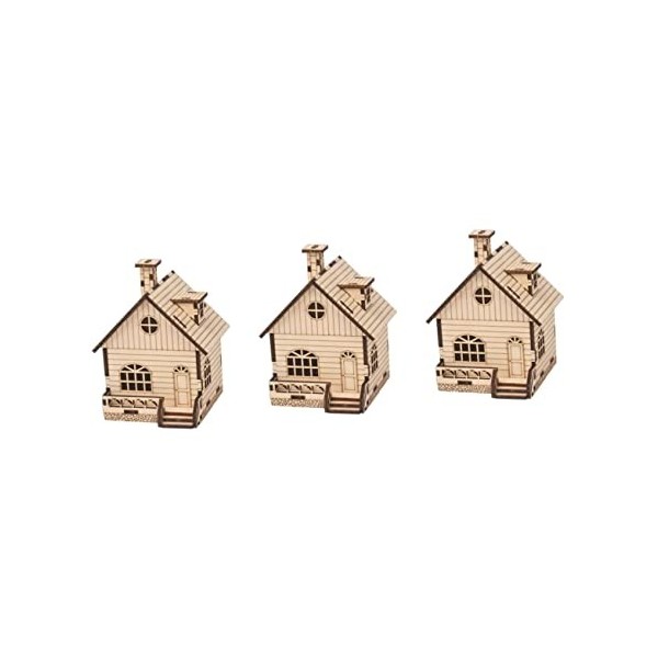 Toyvian 2 Pièces Point De Puzzle Jouet Décoration De La Maison 3D en Bois Cadeau Ménage