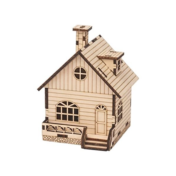 Toyvian 2 Pièces Point De Puzzle Jouet Décoration De La Maison 3D en Bois Cadeau Ménage